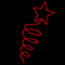 Светодиодная консоль «Звезда на пружине» (120х230см, статика, IP68, уличная) красный