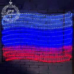 Светодиодная консоль «Флаг России - 2» (200х130см, статика, IP68, уличная)