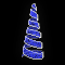 Световая конусная елка «Спираль» (2м) белый/синий