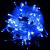 Уличная светодиодная гирлянда бахрома (120LED, 3х0,6м, IP65, белый провод каучук) синий