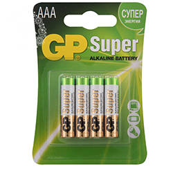Батарейка GP Super (ААA, 4шт, LR03)