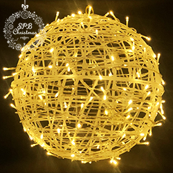 Объемная световая фигура «Плетеный шар» (d40см, 140LED, 3D)