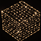 Объемная фигура cветящийся шар куб  (62см, 3D, 400LED, IP65) тепло белый