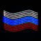Светодиодная консоль «Флаг России - 1» (100х55см, статика, IP68, уличная) триколор