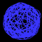 Световой подвес на деревья «Плетеный шар» (d30см, 144LED, 3D, IP65) синий